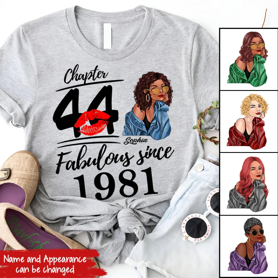 44th Birthday Shirts, Custom Birthday Shirts, Turning 44 Shirt, Gifts For Women Turning 44, 44 And Fabulous Shirt, 1981 Shirt, 44th Birthday Shirts For Her, It&#39;s My 44 Birthday
