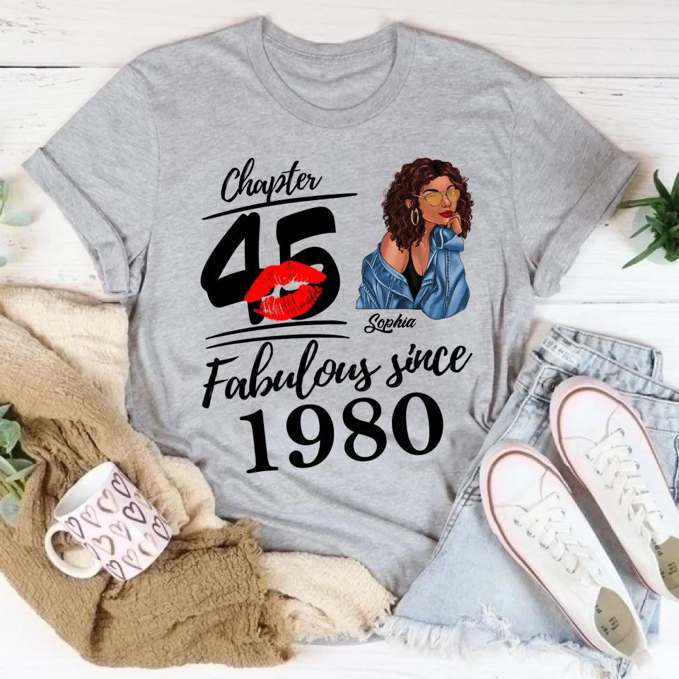 45th Birthday Shirts, Custom Birthday Shirts, Turning 45 Shirt, Gifts For Women Turning 45, 45 And Fabulous Shirt, 1980 Shirt, 45th Birthday Shirts For Her, It&#39;s My 45 Birthday