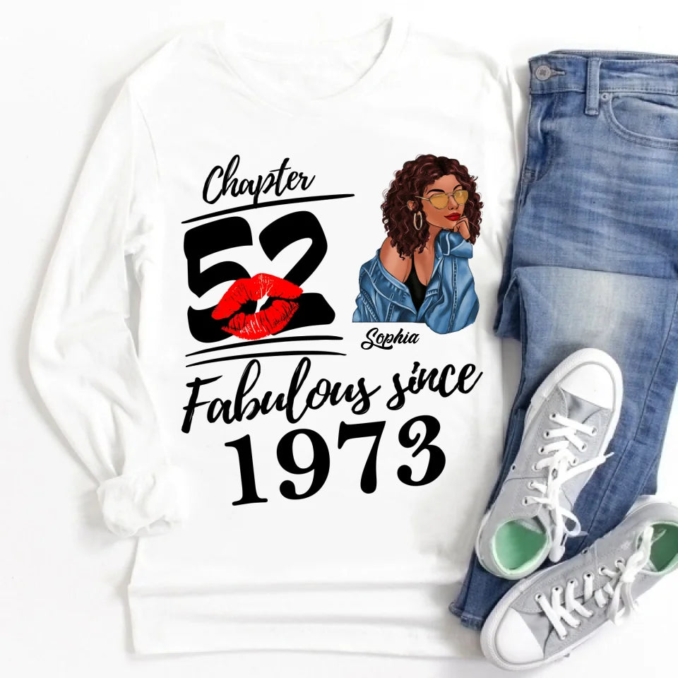 52nd Birthday Shirts, Custom Birthday Shirts, Turning 52 Shirt, Gifts For Women Turning 52, 52 And Fabulous Shirt, 1973 Shirt, 52nd Birthday Shirts For Her