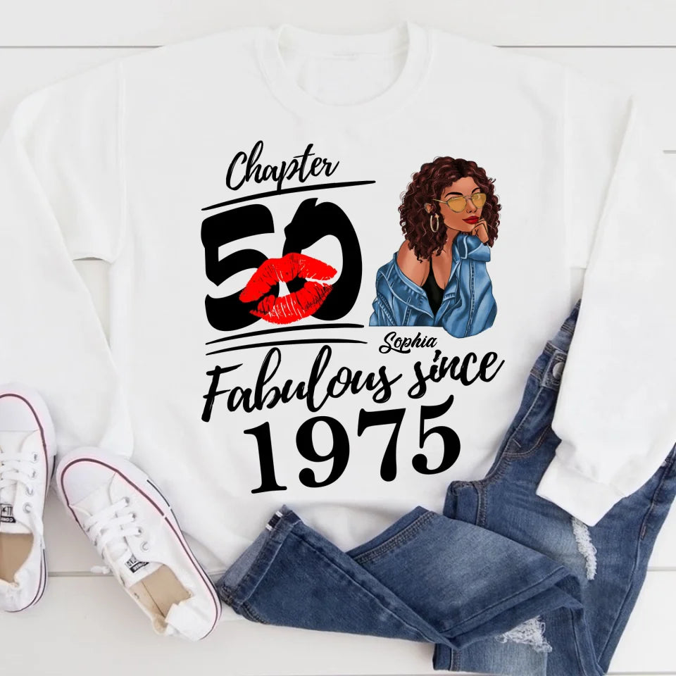 50th Birthday Shirts, Custom Birthday Shirts, Turning 50 Shirt, Gifts For Women Turning 50, 50 And Fabulous Shirt, 1975 Shirt, 50th Birthday Shirts For Her