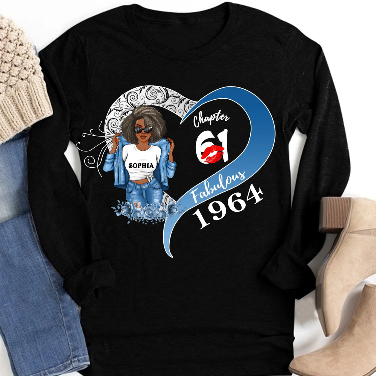 61st Birthday Shirts, Custom Birthday Shirts, Turning 61 Shirt, Gifts For Women Turning 61, 61 And Fabulous Shirt, 1964 Shirt, 61st Birthday Shirts For Her