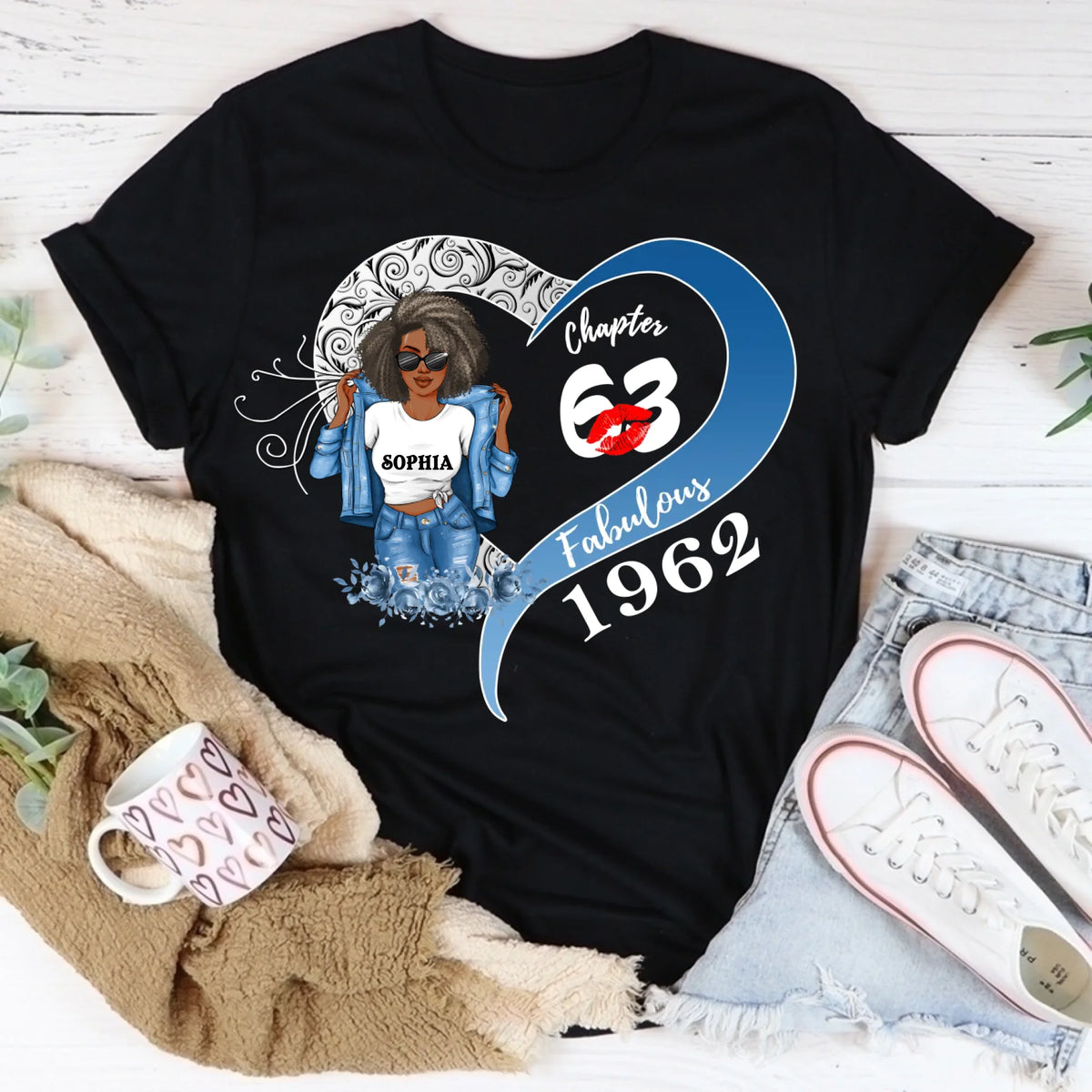 63rd Birthday Shirts, Custom Birthday Shirts, Turning 63 Shirt, Gifts For Women Turning 63, 63 And Fabulous Shirt, 1962 Shirt, 63rd Birthday Shirts For Her