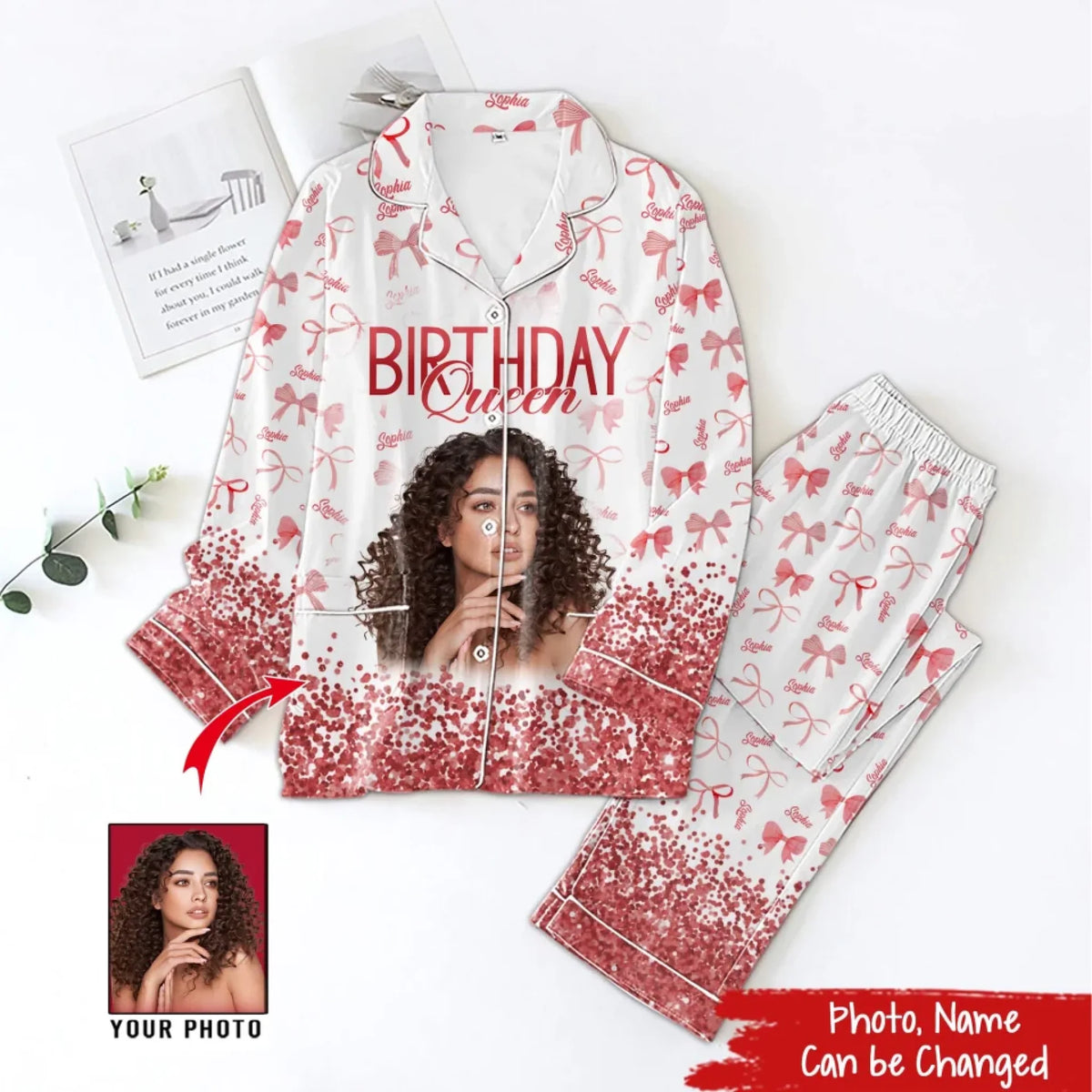 Birthday Women's Pajamas Set, Custom Birthday Pajamas, Birthday Pajamas Set For Black Women, Its My Birthday Pajamas, Birthday Queen, Birthday Pajamas-YPT-TLQ
