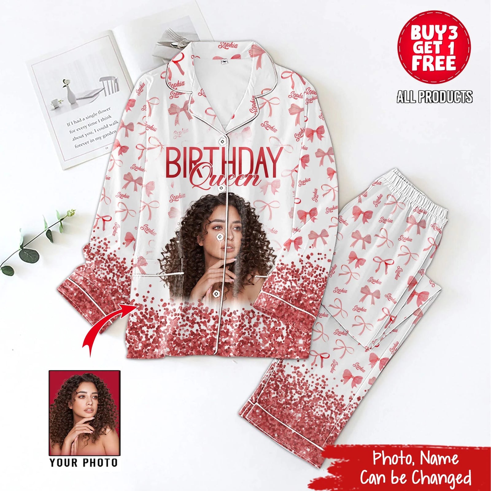 Birthday Women's Pajamas Set, Custom Birthday Pajamas, Birthday Pajamas Set For Black Women, Its My Birthday Pajamas, Birthday Queen, Birthday Pajamas-YPT-TLQ