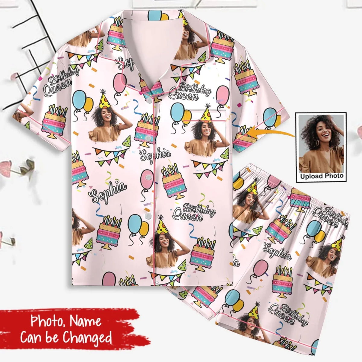 Birthday Women's Pajamas Set, Custom Birthday Pajamas, Birthday Pajamas Set For Black Women, Its My Birthday Pajamas, Birthday Queen, Birthday Pajamas-YPT-HMT