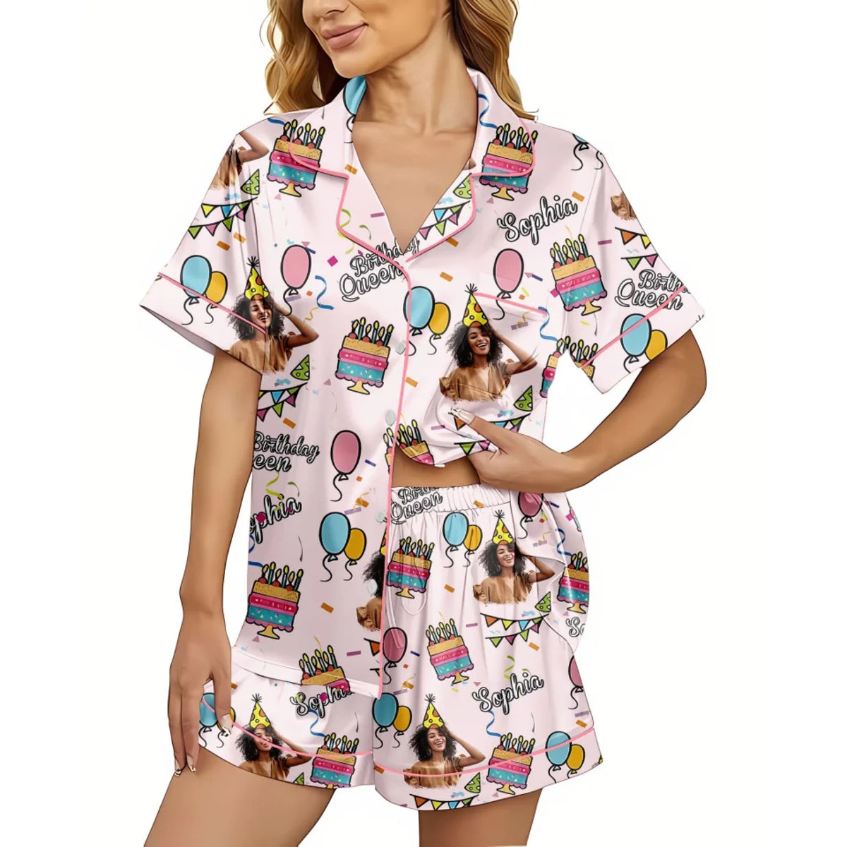 Birthday Women's Pajamas Set, Custom Birthday Pajamas, Birthday Pajamas Set For Black Women, Its My Birthday Pajamas, Birthday Queen, Birthday Pajamas-YPT-HMT