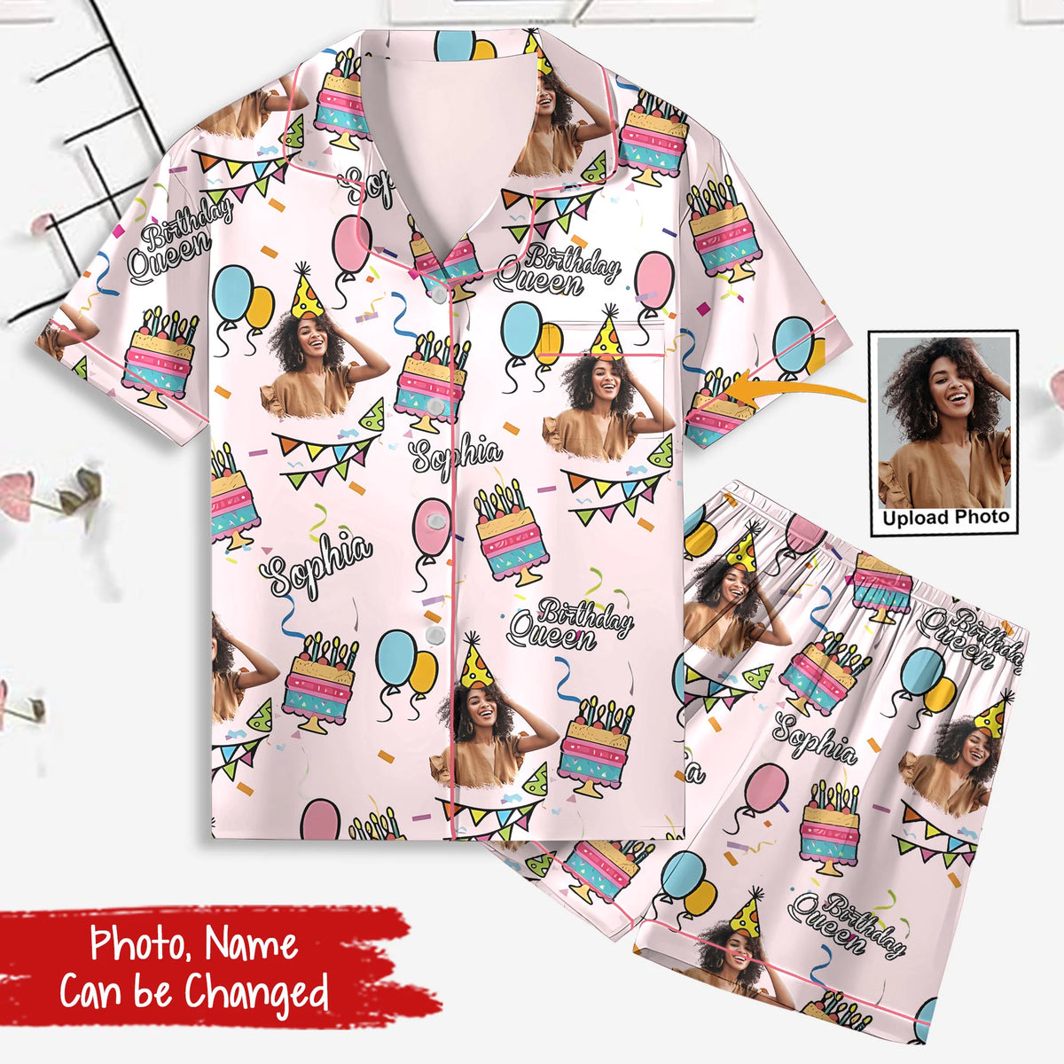 Birthday Women's Pajamas Set, Custom Birthday Pajamas, Birthday Pajamas Set For Black Women, Its My Birthday Pajamas, Birthday Queen, Birthday Pajamas-YPT-HMT