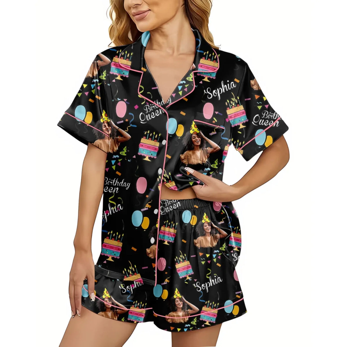 Birthday Women's Pajamas Set, Custom Birthday Pajamas, Birthday Pajamas Set For Black Women, Its My Birthday Pajamas, Birthday Queen, Birthday Pajamas-YPT-HMT