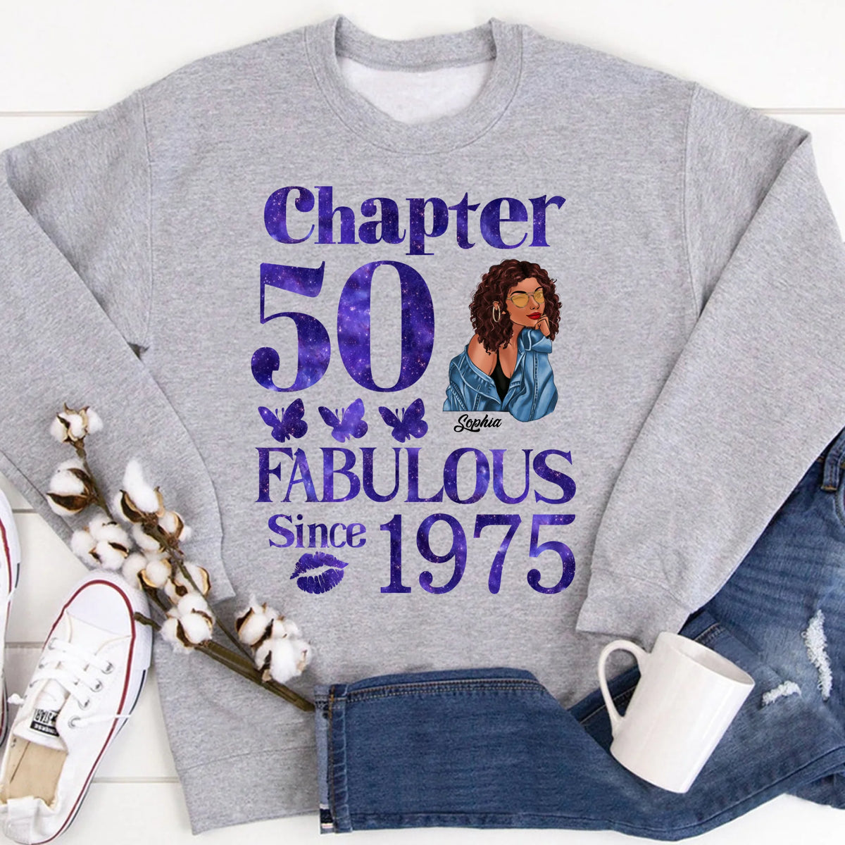 50th Birthday Shirts For Her, Personalised 50th Birthday Gifts, 1975 T Shirt, 50 And Fabulous Shirt, 50th Birthday Shirt Ideas, Gift Ideas 50th Birthday Woman