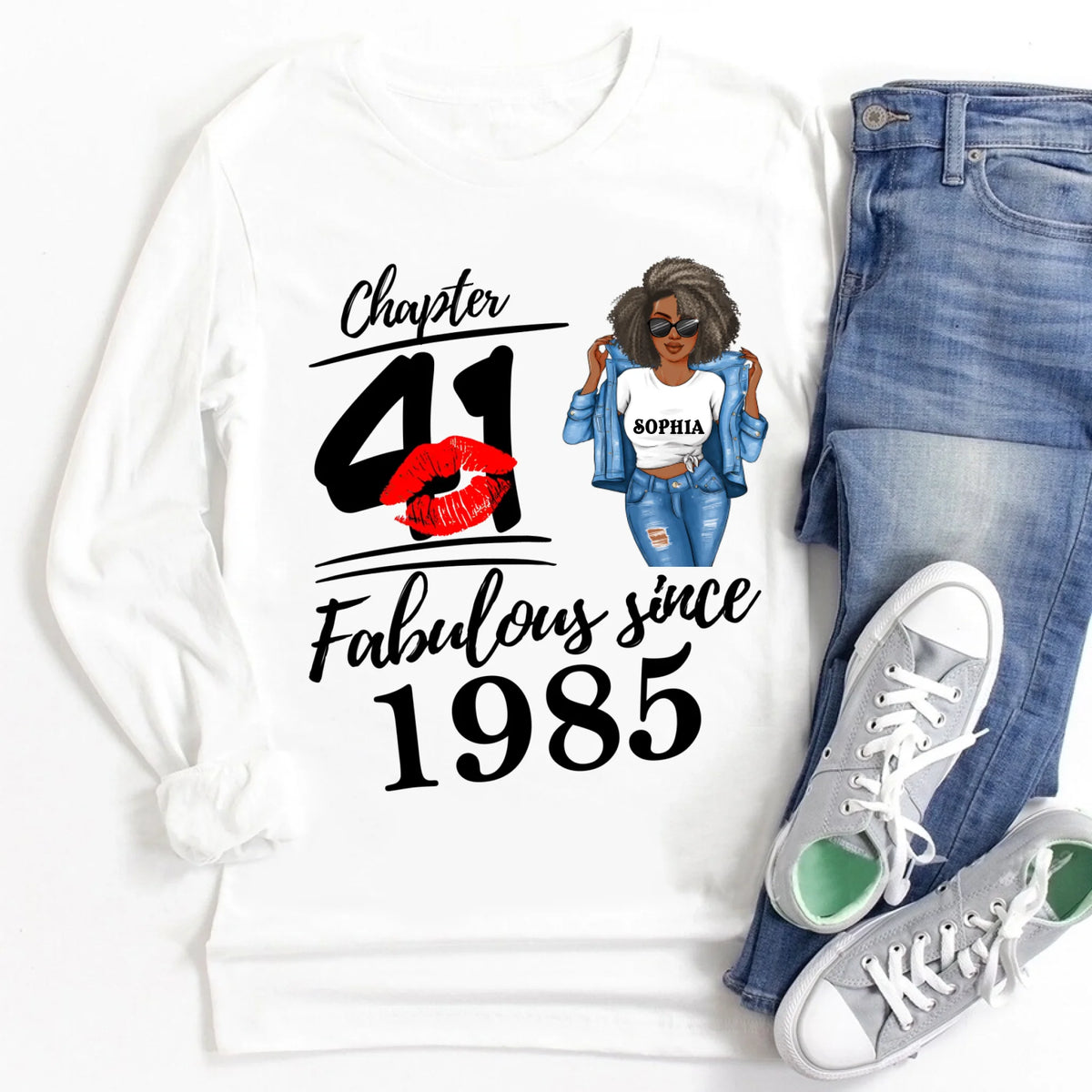 Chapter 41, Fabulous Since 1985 41st Birthday Unique T Shirt For Woman, Custom Birthday Shirt, Her Gifts For 41 Years Old , Turning 41 Birthday Cotton Shirt
