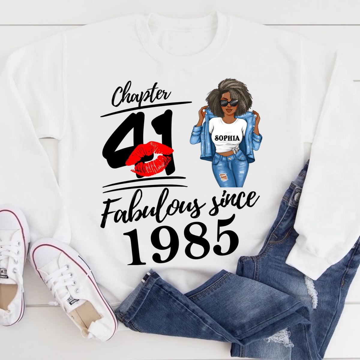 Chapter 41, Fabulous Since 1985 41st Birthday Unique T Shirt For Woman, Custom Birthday Shirt, Her Gifts For 41 Years Old , Turning 41 Birthday Cotton Shirt
