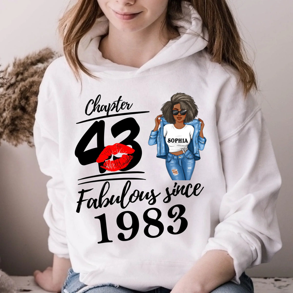 Chapter 43, Fabulous Since 1983 43th Birthday Unique T Shirt For Woman, Custom Birthday Shirt, Her Gifts For 43 Years Old , Turning 43 Birthday Cotton Shirt