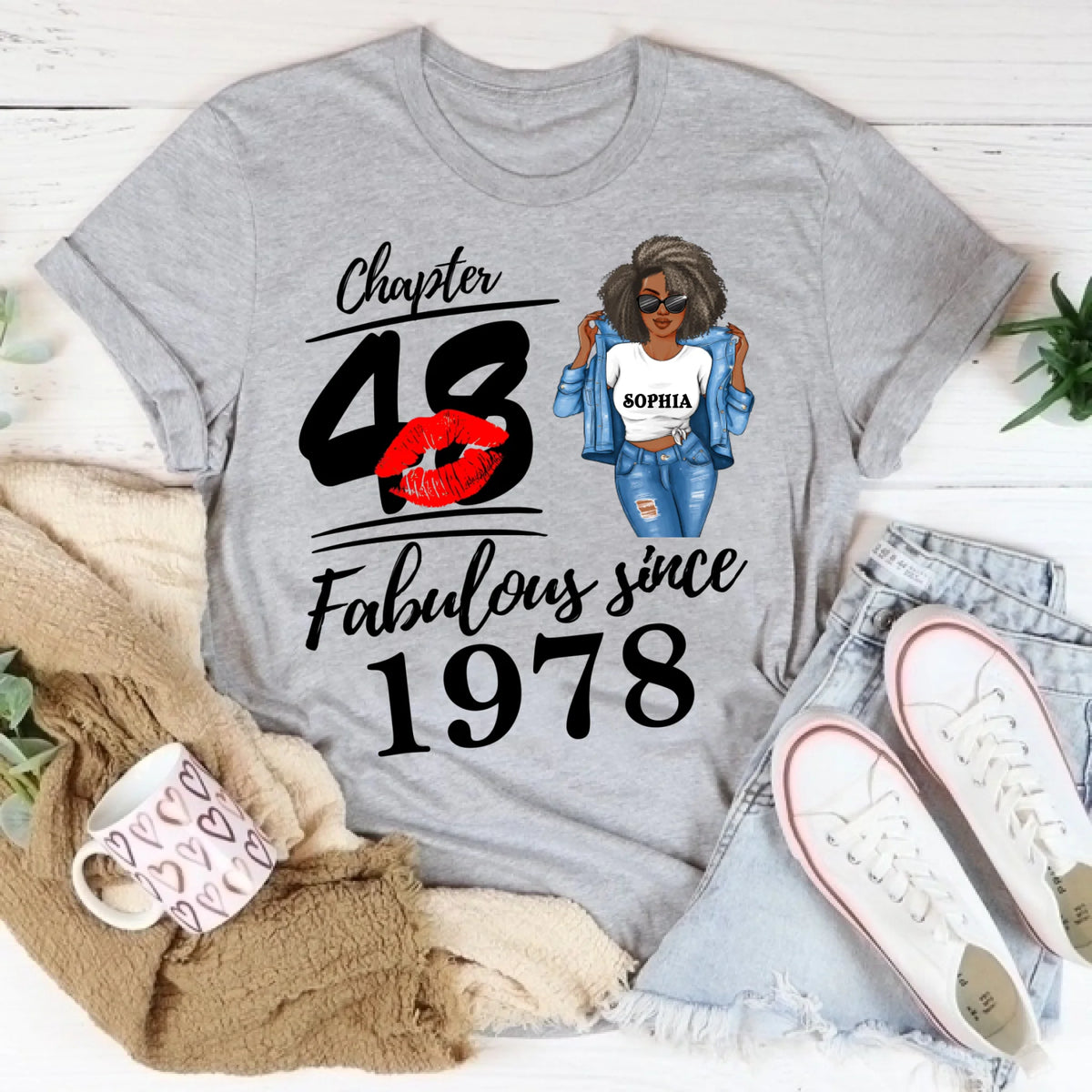 48th Birthday Shirts, Custom Birthday Shirts, Turning 48 Shirt, Gifts For Women Turning 48, 48 And Fabulous Shirt, 1978 Shirt, 48th Birthday Shirts For Her, It's My 48 Birthday