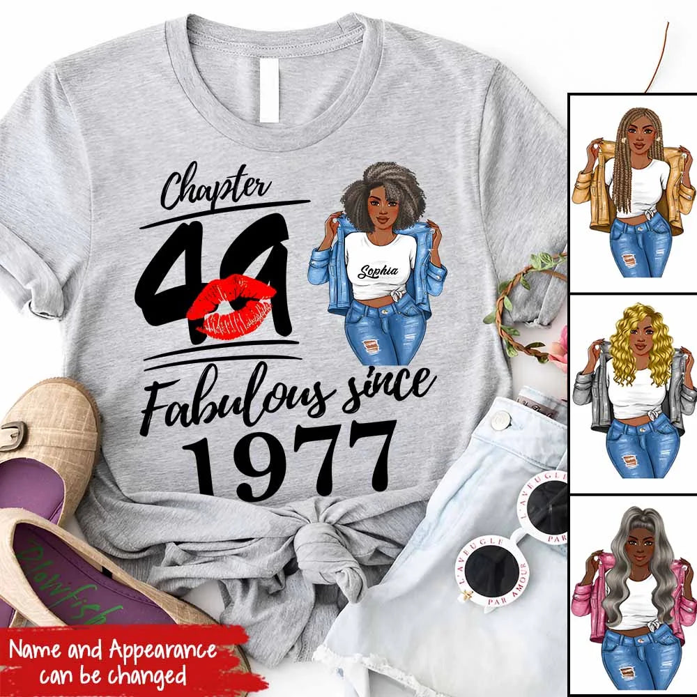 49th Birthday Shirts, Custom Birthday Shirts, Turning 49 Shirt, Gifts For Women Turning 49, 49 And Fabulous Shirt, 1977 Shirt, 49th Birthday Shirts For Her, It's My 49 Birthday