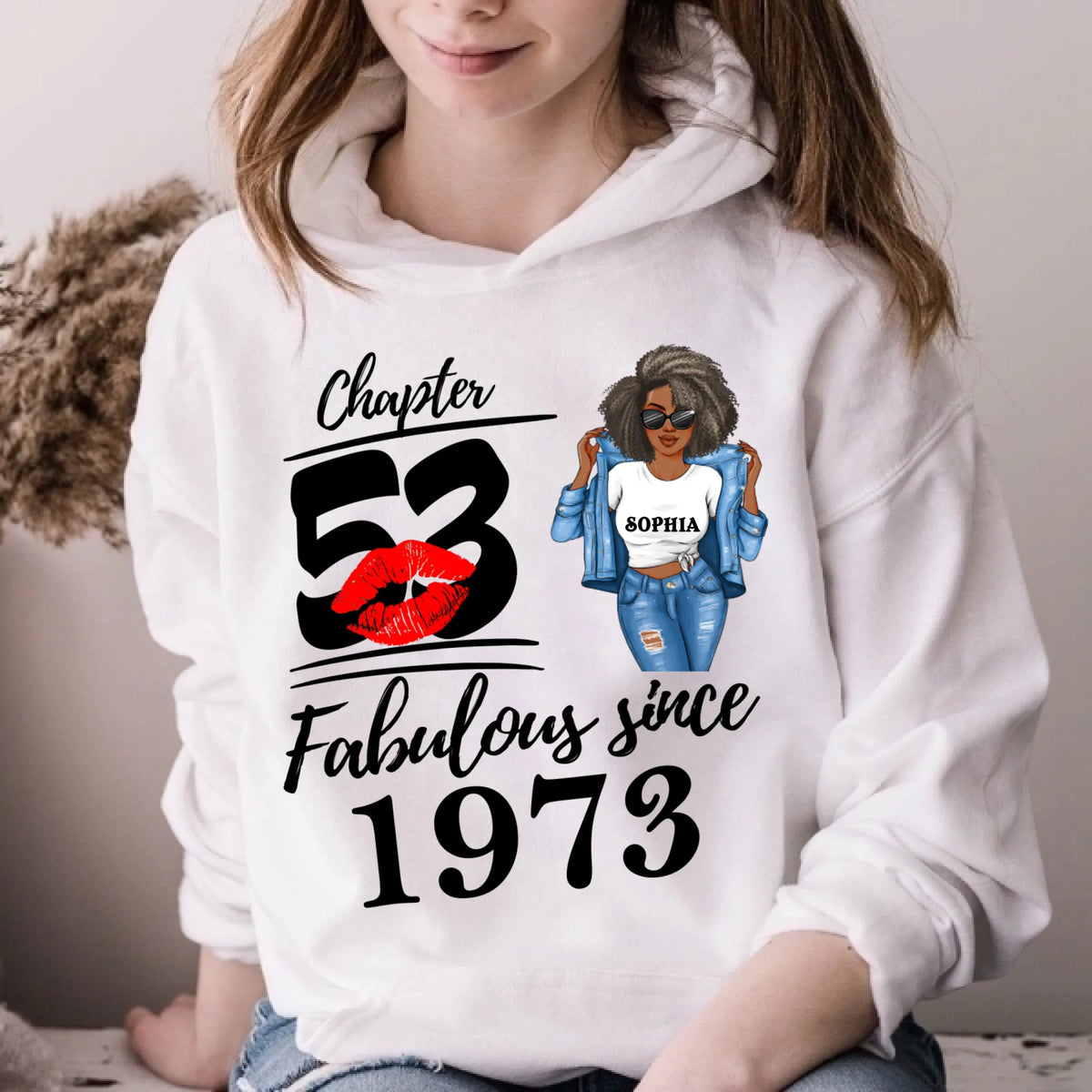 Chapter 53, Fabulous Since 1973 53rd Birthday Unique T Shirt For Woman, Custom Birthday Shirt, Her Gifts For 53 Years Old , Turning 53 Birthday Cotton Shirt