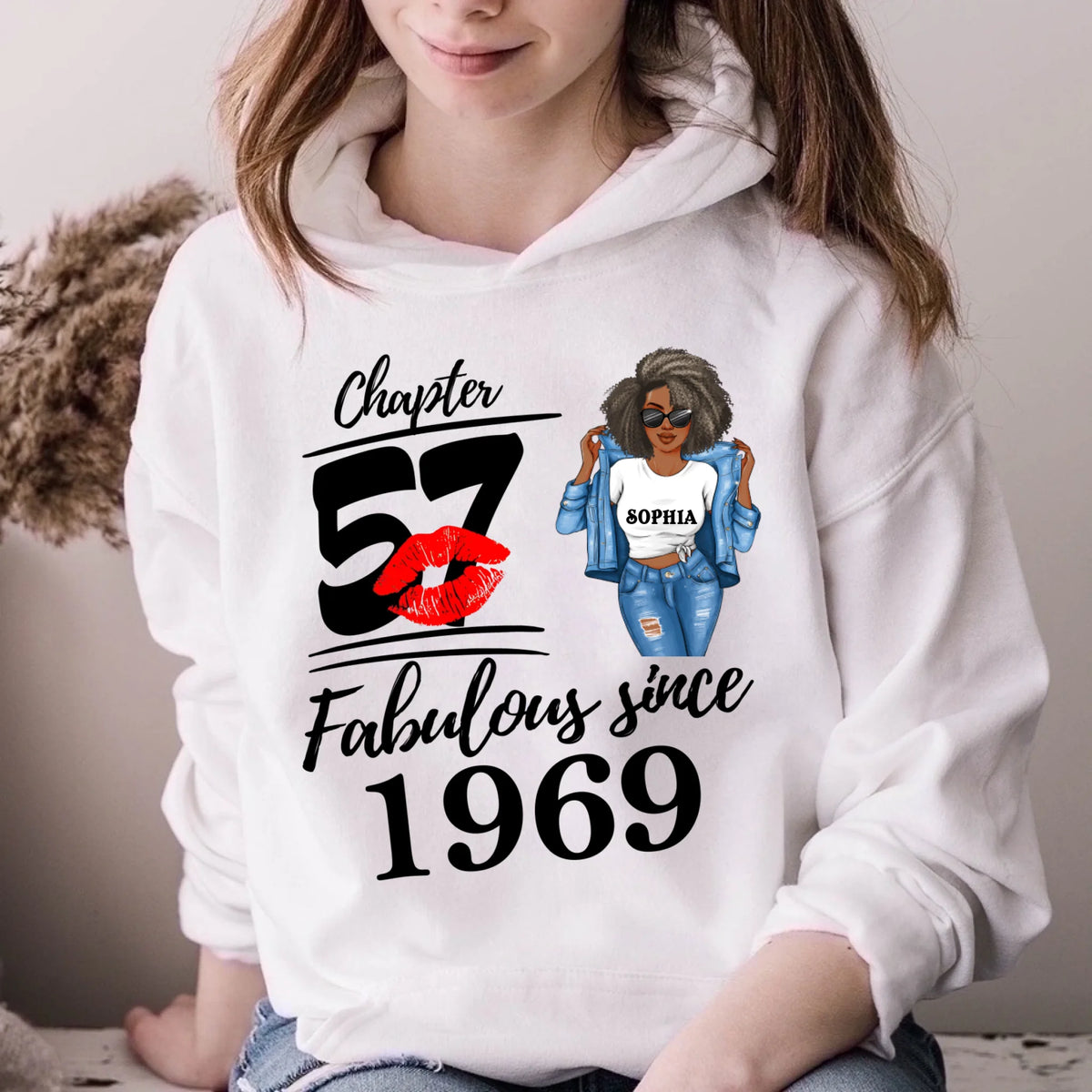 Chapter 57, Fabulous Since 1969 57th Birthday Unique T Shirt For Woman, Custom Birthday Shirt, Her Gifts For 57 Years Old , Turning 57 Birthday Cotton Shirt