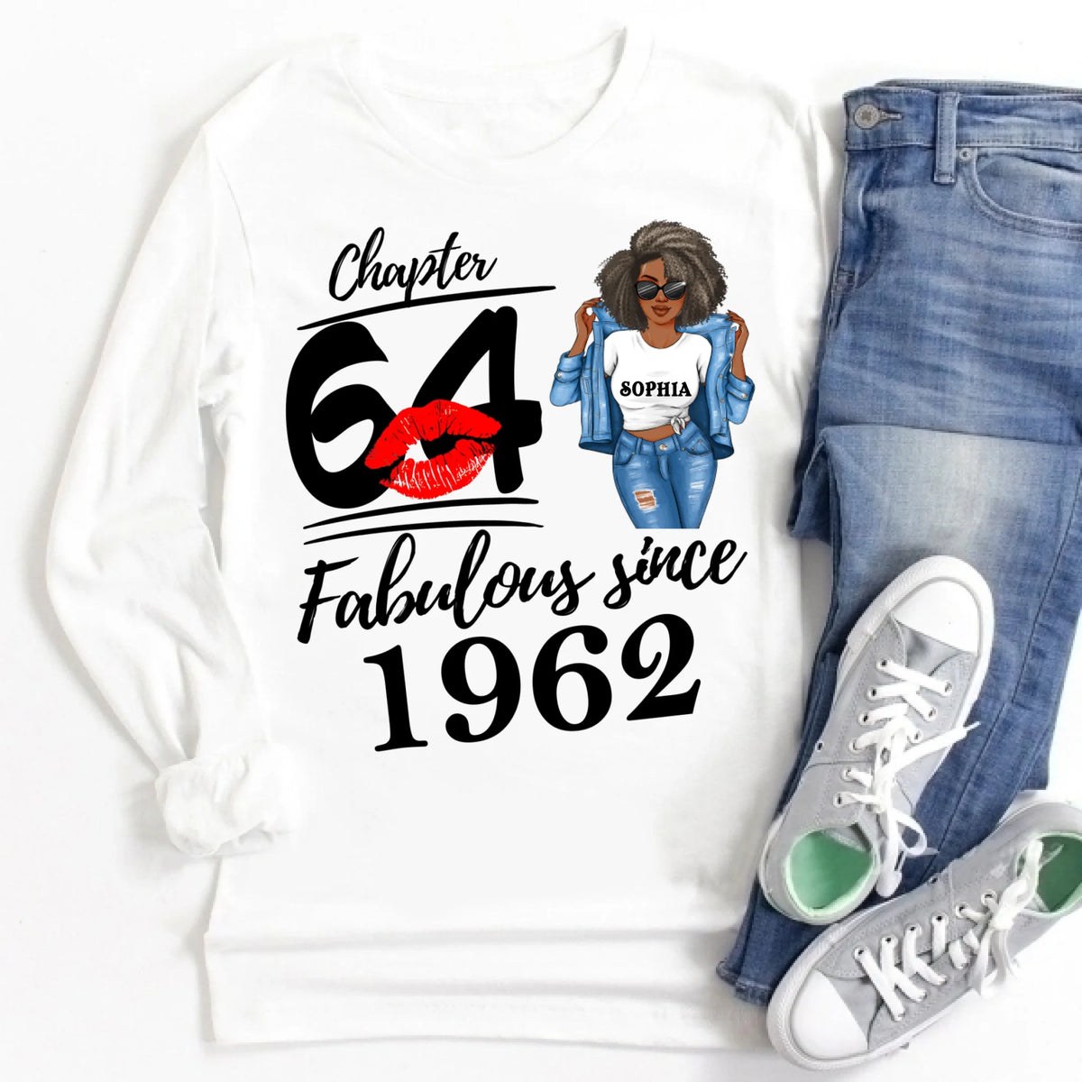 64th Birthday Shirts, Custom Birthday Shirts, Turning 64 Shirt For Women, Turning 64 And Fabulous Shirt, 1962 Shirt, Best Gifts For Women Turning 64
