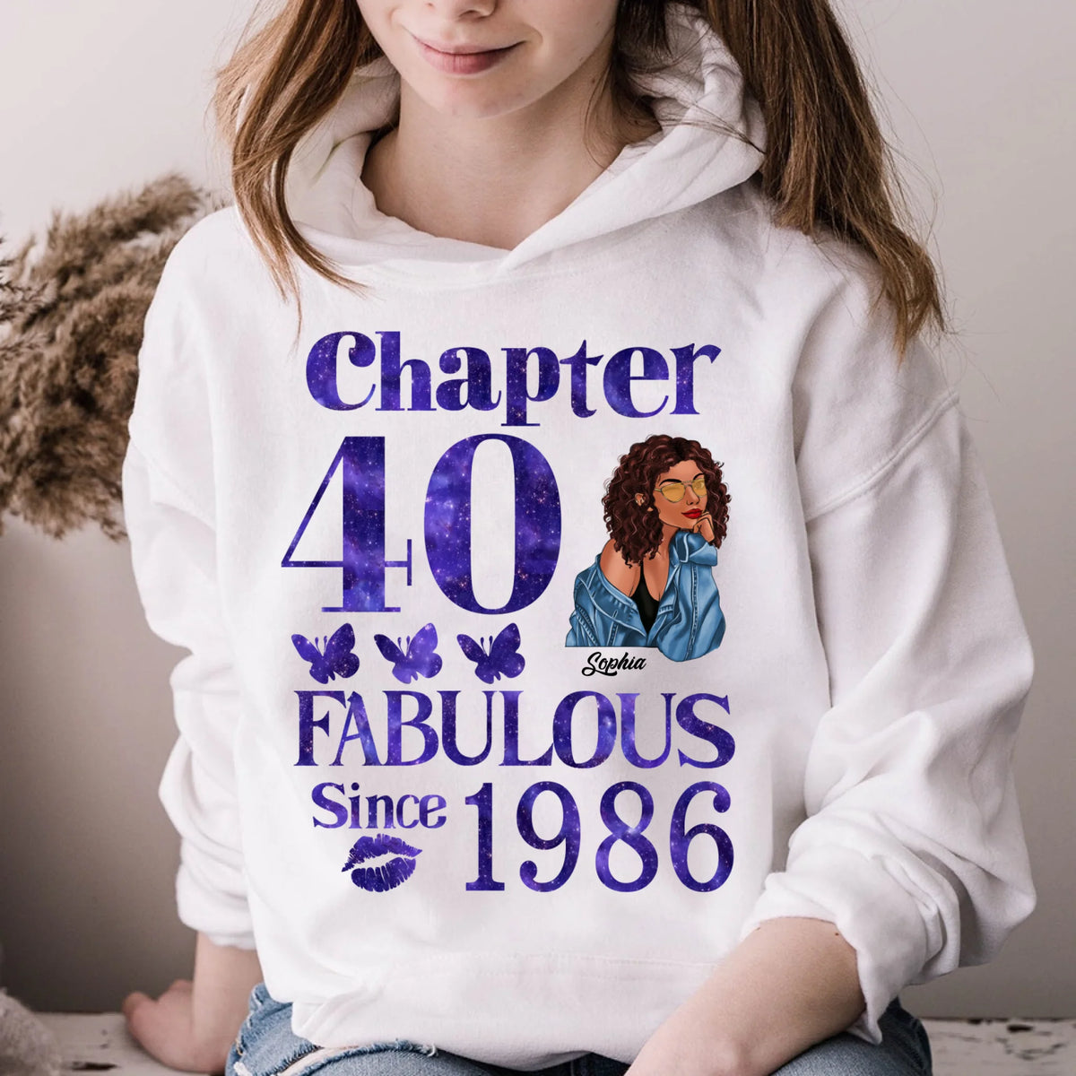 Chapter 40, Fabulous Since 1986 40th Birthday Unique T Shirt For Woman, Custom Birthday Shirt, Her Gifts For 40 Years Old , Turning 40 Birthday Cotton Shirt