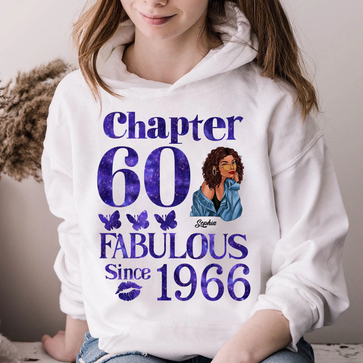 Chapter 60, Fabulous Since 1966 60th Birthday Unique T Shirt For Woman, Custom Birthday Shirt, Her Gifts For 60 Years Old , Turning 60 Birthday Cotton Shirt