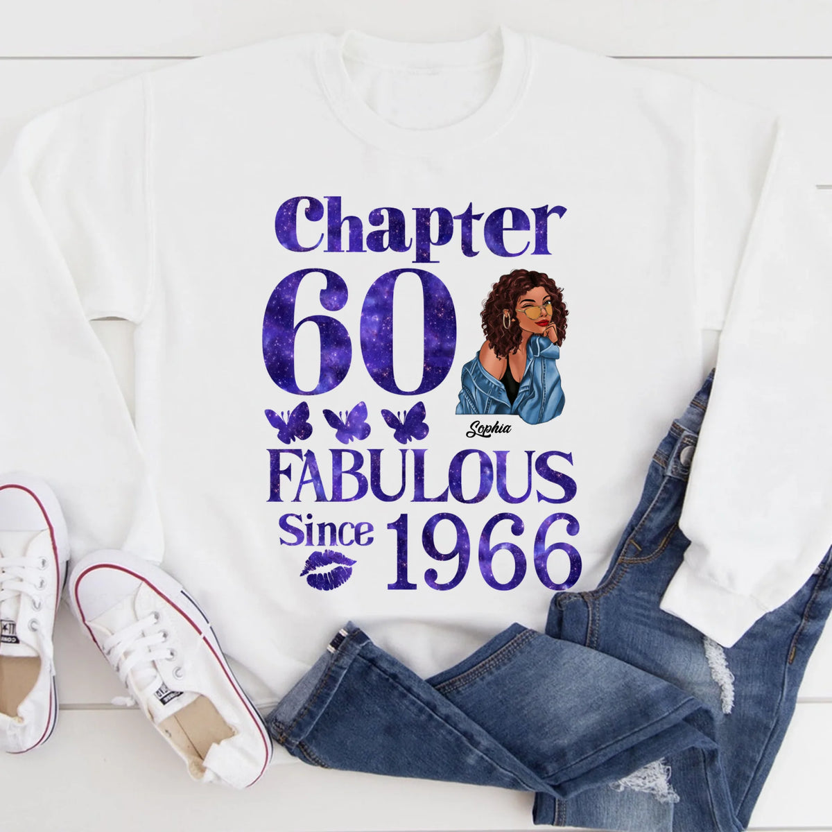 Chapter 60, Fabulous Since 1966 60th Birthday Unique T Shirt For Woman, Custom Birthday Shirt, Her Gifts For 60 Years Old , Turning 60 Birthday Cotton Shirt