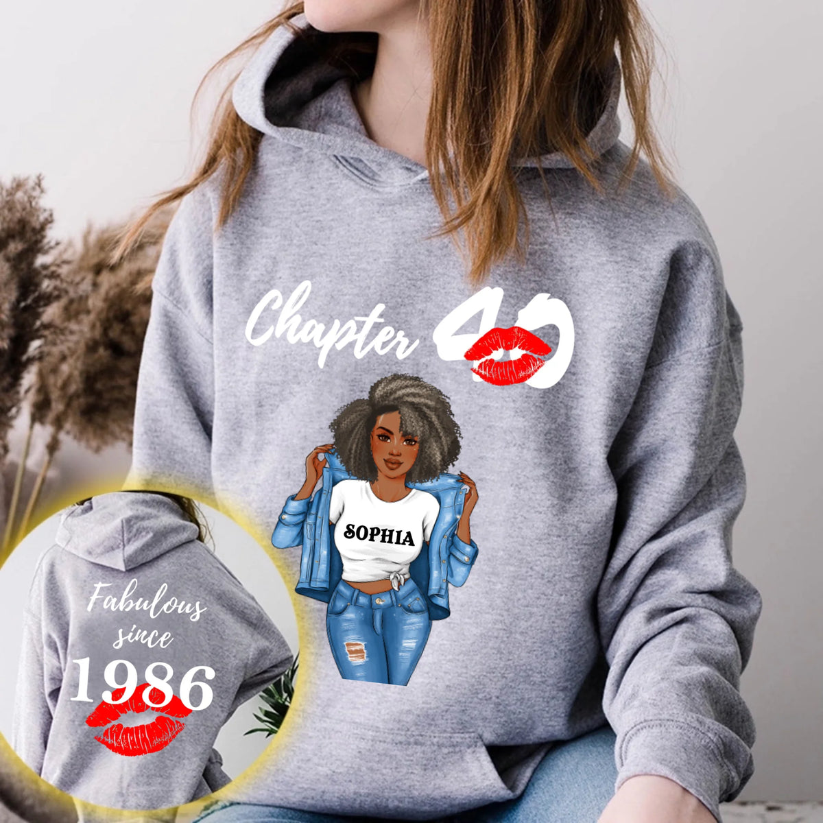 Personalized Birthday T Shirt, Chapter 40, Fabulous Since 1986 40th Birthday Unique T Shirt For Woman, Her Gifts For 40 Years Old, Turning 40 Birthday Cotton Shirt