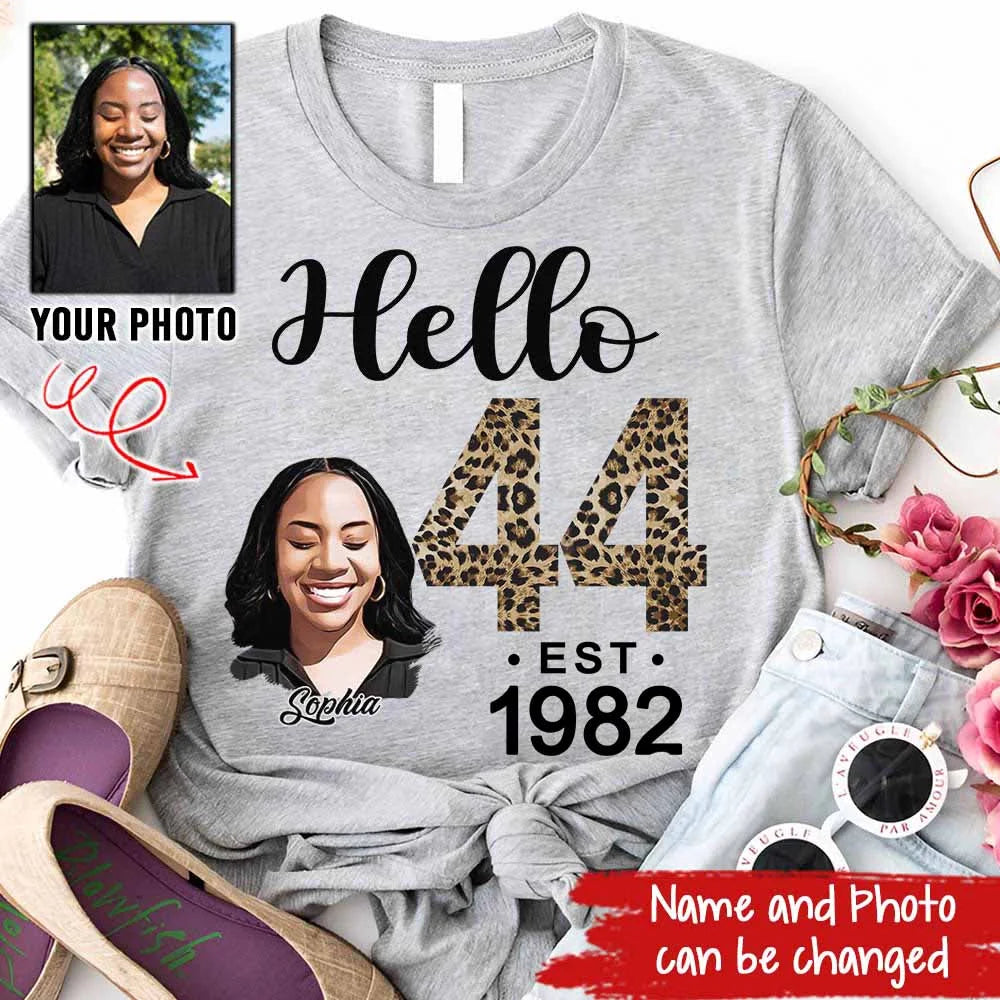 44th Birthday Shirts, Custom Birthday Shirts, Turning 44 Shirt, Gifts For Women Turning 44, 44 And Fabulous Shirt, 1982 Shirt, 44th Birthday Shirts For Her