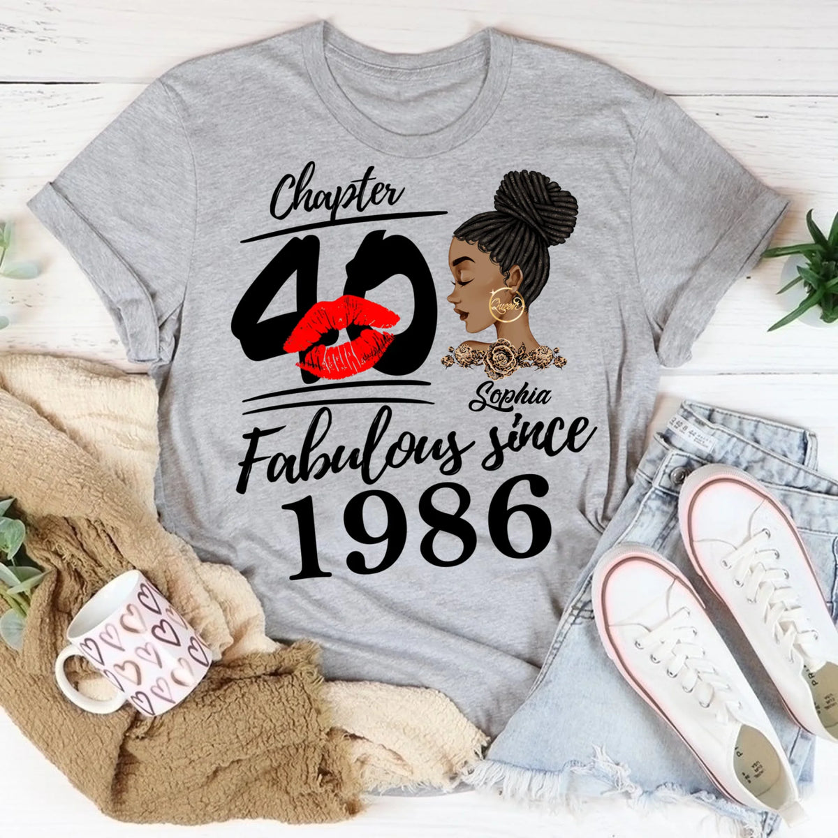 40th Birthday Shirts, Custom Birthday Shirts, Turning 40 Shirt, Gifts For Women Turning 40, 40 And Fabulous Shirt, 1986 Shirt, 40th Birthday Shirts For Her