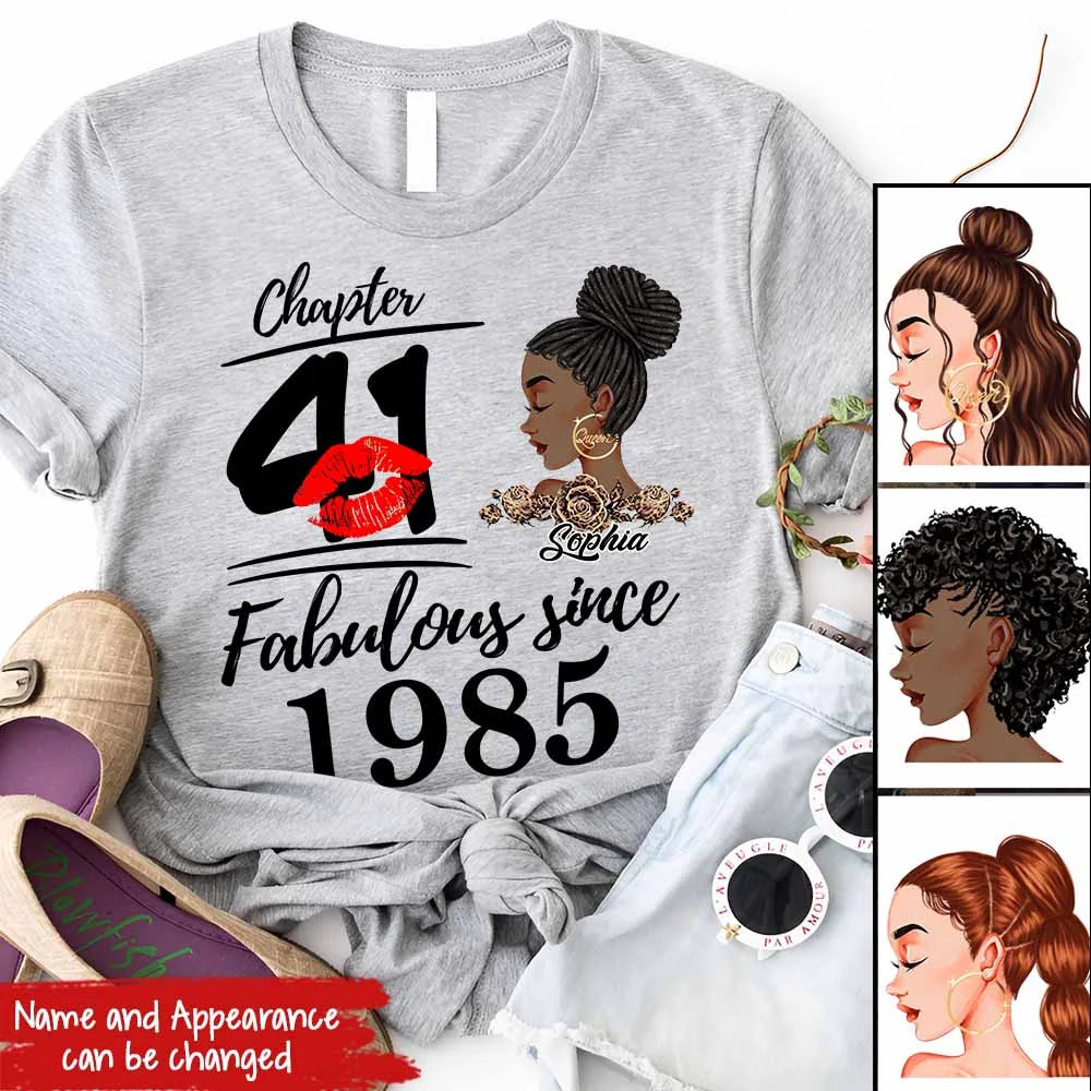 41st Birthday Shirts, Custom Birthday Shirts, Turning 41 Shirt, Gifts For Women Turning 41, 41 And Fabulous Shirt, 1985 Shirt, 41st Birthday Shirts For Her