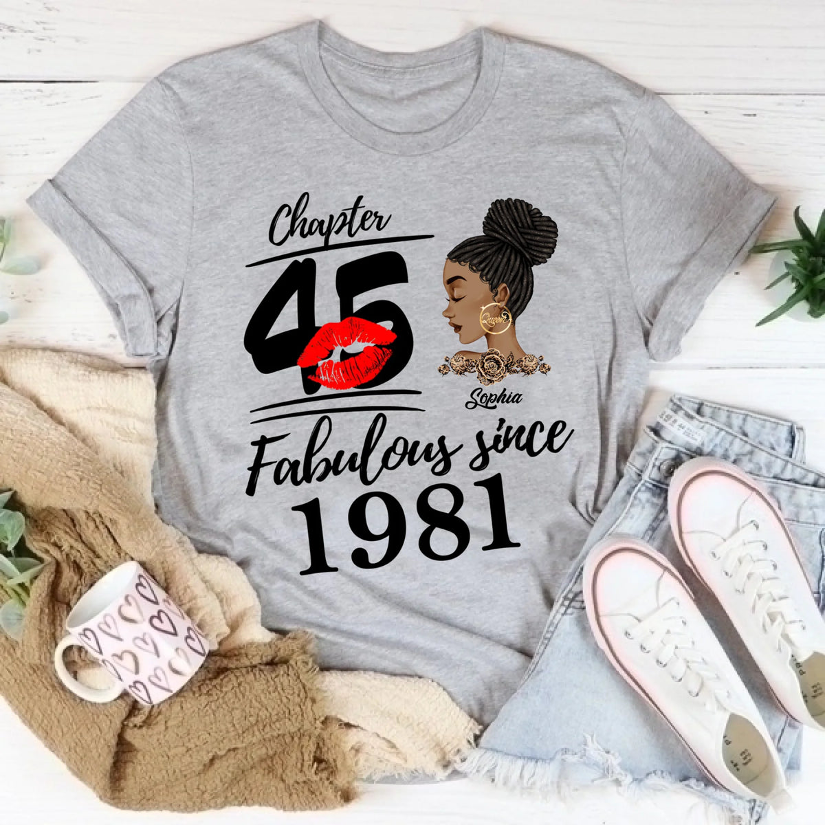 45th Birthday Shirts, Custom Birthday Shirts, Turning 45 Shirt, Gifts For Women Turning 45, 45 And Fabulous Shirt, 1981 Shirt, 45th Birthday Shirts For Her, It's My 45 Birthday