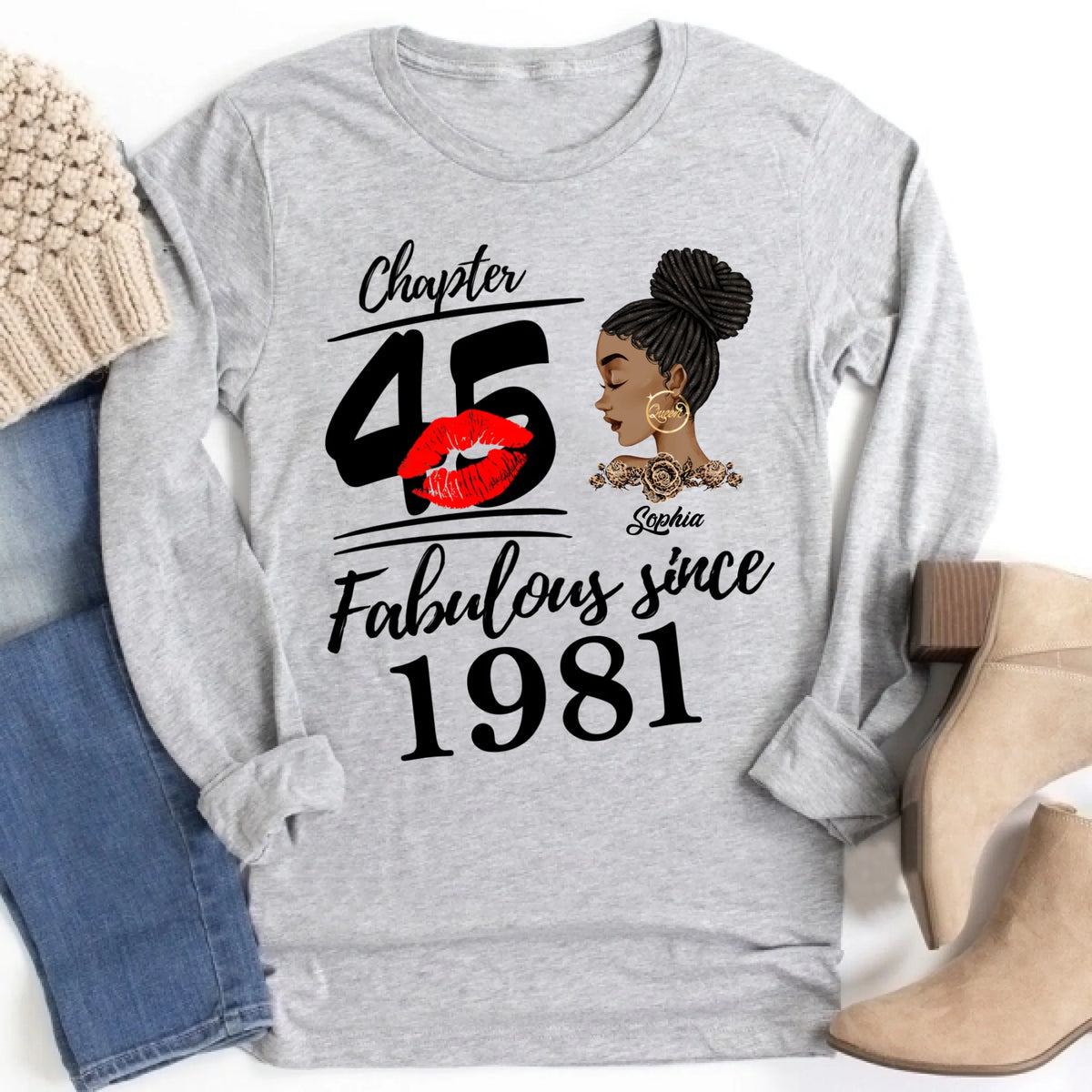 45th Birthday Shirts, Custom Birthday Shirts, Turning 45 Shirt, Gifts For Women Turning 45, 45 And Fabulous Shirt, 1981 Shirt, 45th Birthday Shirts For Her, It's My 45 Birthday