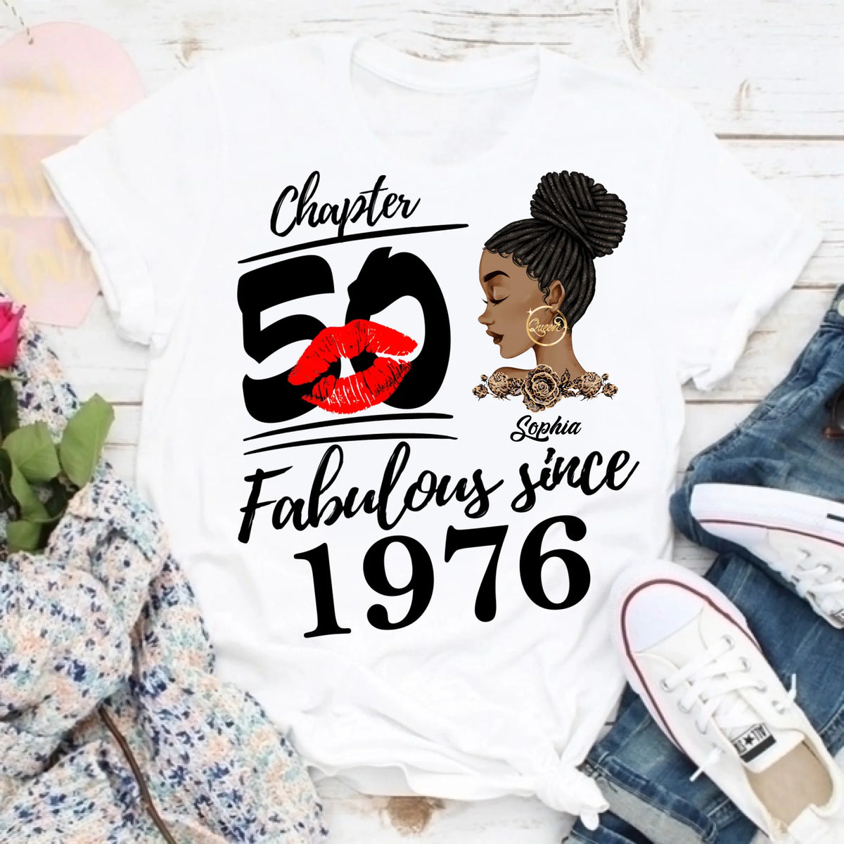 50th Birthday Shirts, Custom Birthday Shirts, Turning 50 Shirt, Gifts For Women Turning 50, 50 And Fabulous Shirt, 1976 Shirt, 50th Birthday Shirts For Her