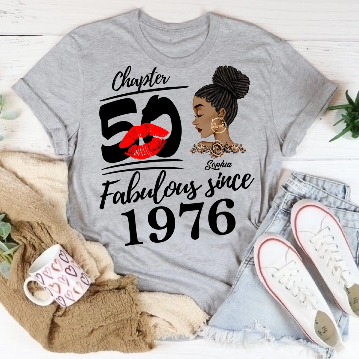 50th Birthday Shirts, Custom Birthday Shirts, Turning 50 Shirt, Gifts For Women Turning 50, 50 And Fabulous Shirt, 1976 Shirt, 50th Birthday Shirts For Her