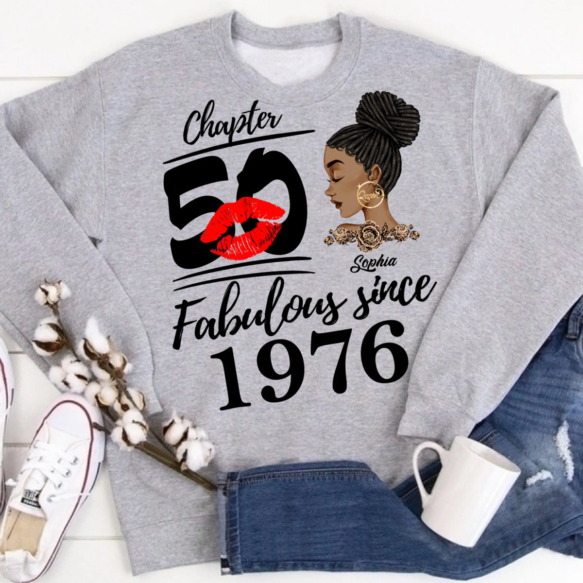 50th Birthday Shirts, Custom Birthday Shirts, Turning 50 Shirt, Gifts For Women Turning 50, 50 And Fabulous Shirt, 1976 Shirt, 50th Birthday Shirts For Her