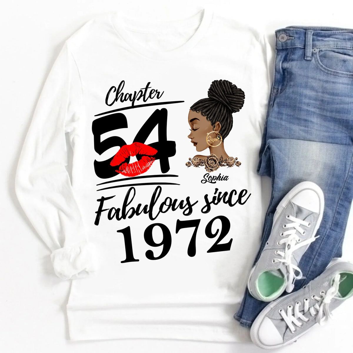 Custom Birthday Shirts, Chapter 54, Fabulous Since 1972 54th Birthday Unique T Shirt For Woman, Her Gifts For 54 Years Old, Turning 54 Birthday Cotton Shirt