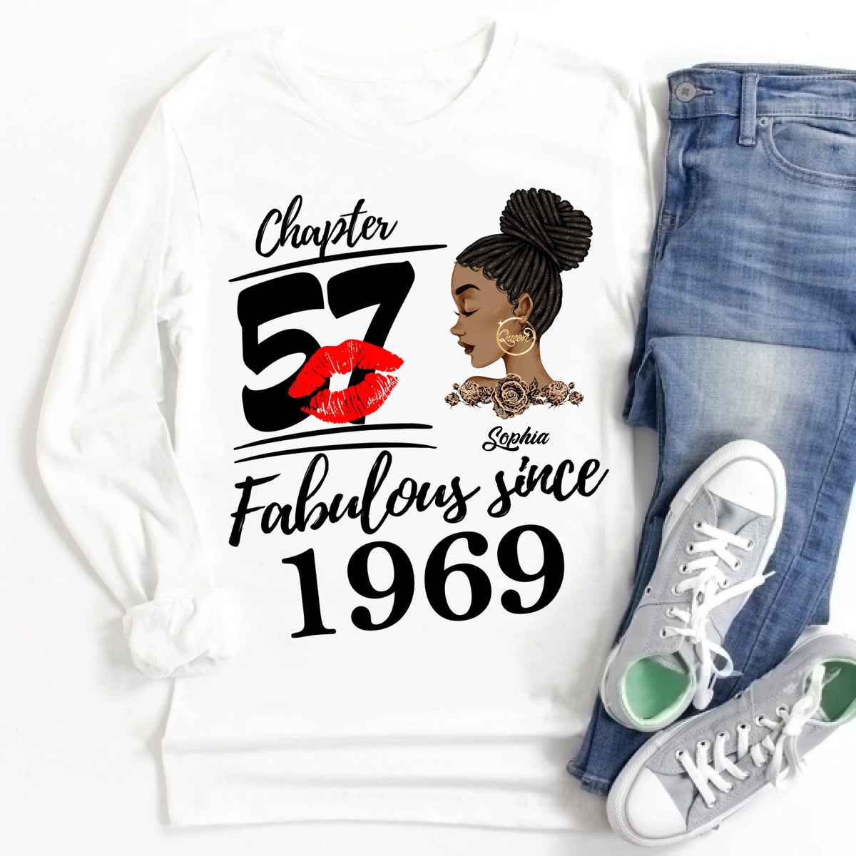 Custom Birthday Shirts, Chapter 57, Fabulous Since 1969 57th Birthday Unique T Shirt For Woman, Her Gifts For 57 Years Old, Turning 57 Birthday Cotton Shirt