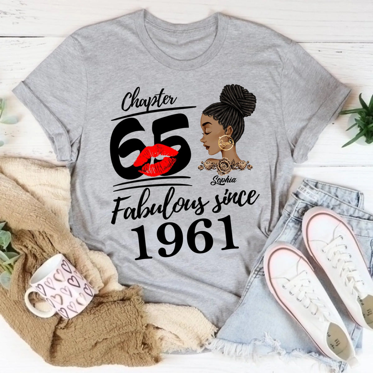 65th Birthday Shirts, Custom Birthday Shirts, Turning 65 Shirt For Women, Turning 65 And Fabulous Shirt, 1961 Shirt, Best Gifts For Women Turning 65