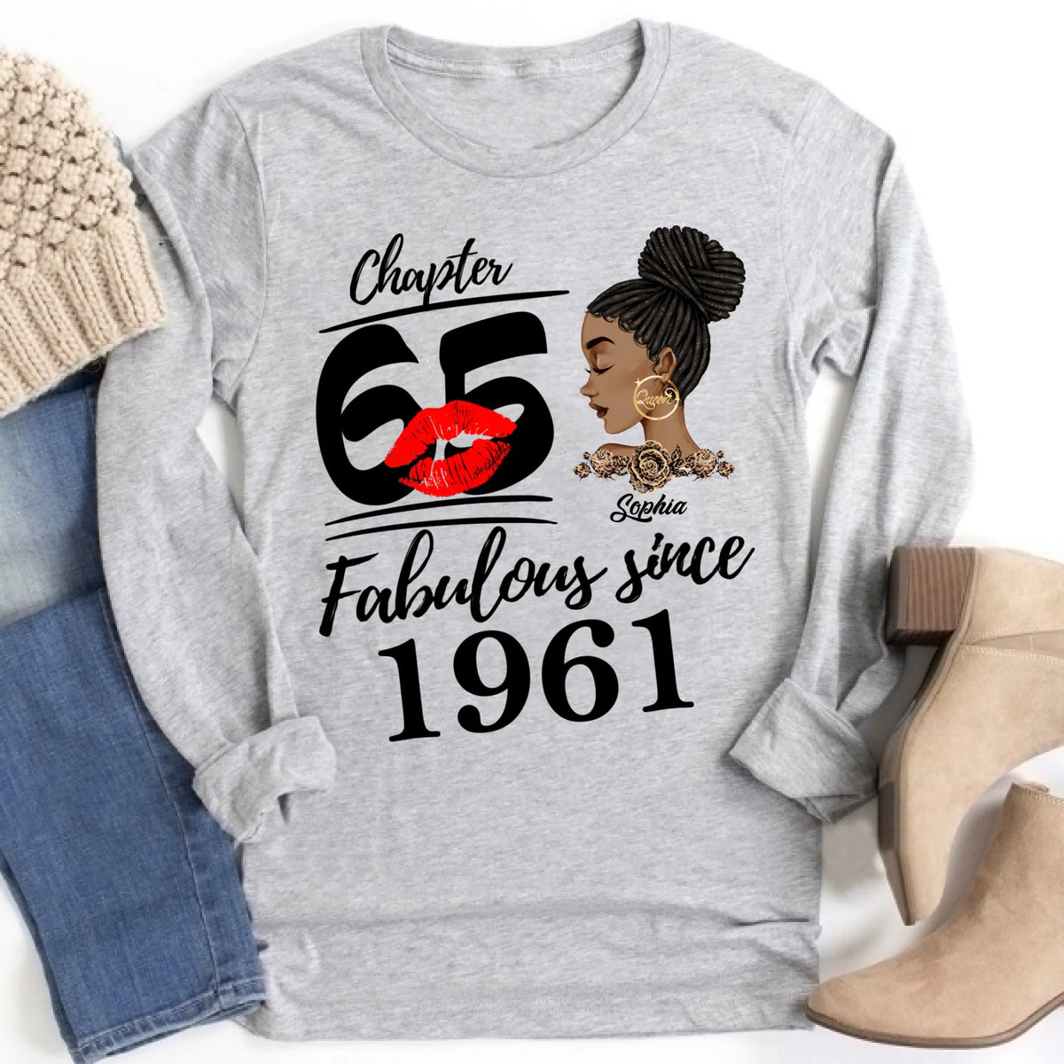 65th Birthday Shirts, Custom Birthday Shirts, Turning 65 Shirt For Women, Turning 65 And Fabulous Shirt, 1961 Shirt, Best Gifts For Women Turning 65