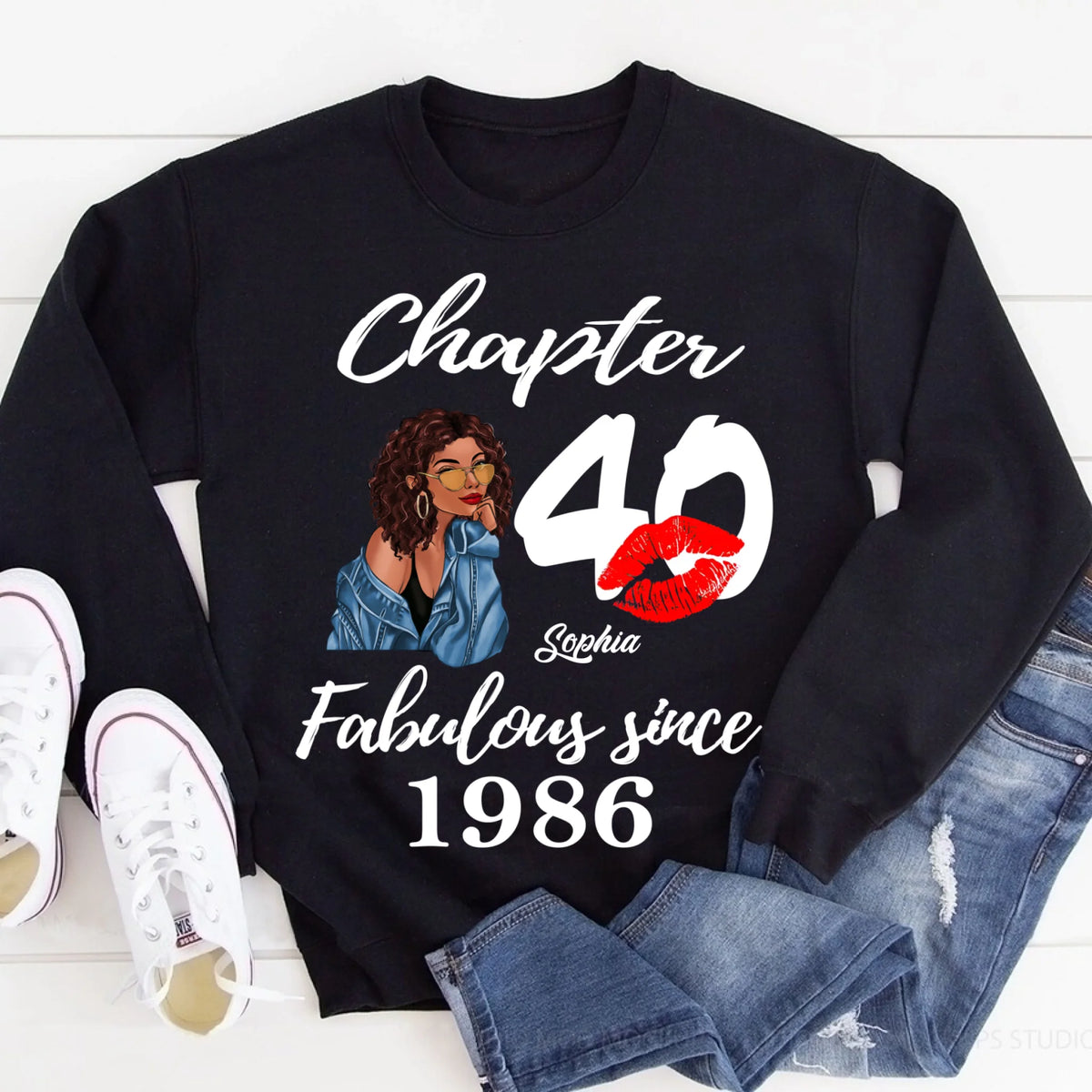Chapter 40, Fabulous Since 1986 40th Birthday Unique T Shirt For Woman, Custom Birthday Shirt, Her Gifts For 40 Years Old , Turning 40 Birthday Cotton Shirt