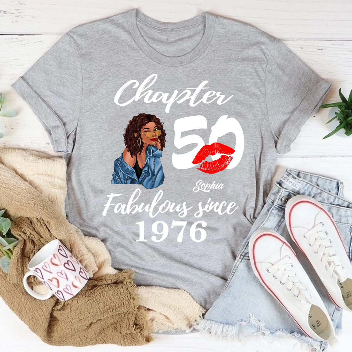 50th Birthday Shirts, Custom Birthday Shirts, Turning 50 Shirt, Gifts For Women Turning 50, 50 And Fabulous Shirt, 1976 Shirt, 50th Birthday Shirts For Her