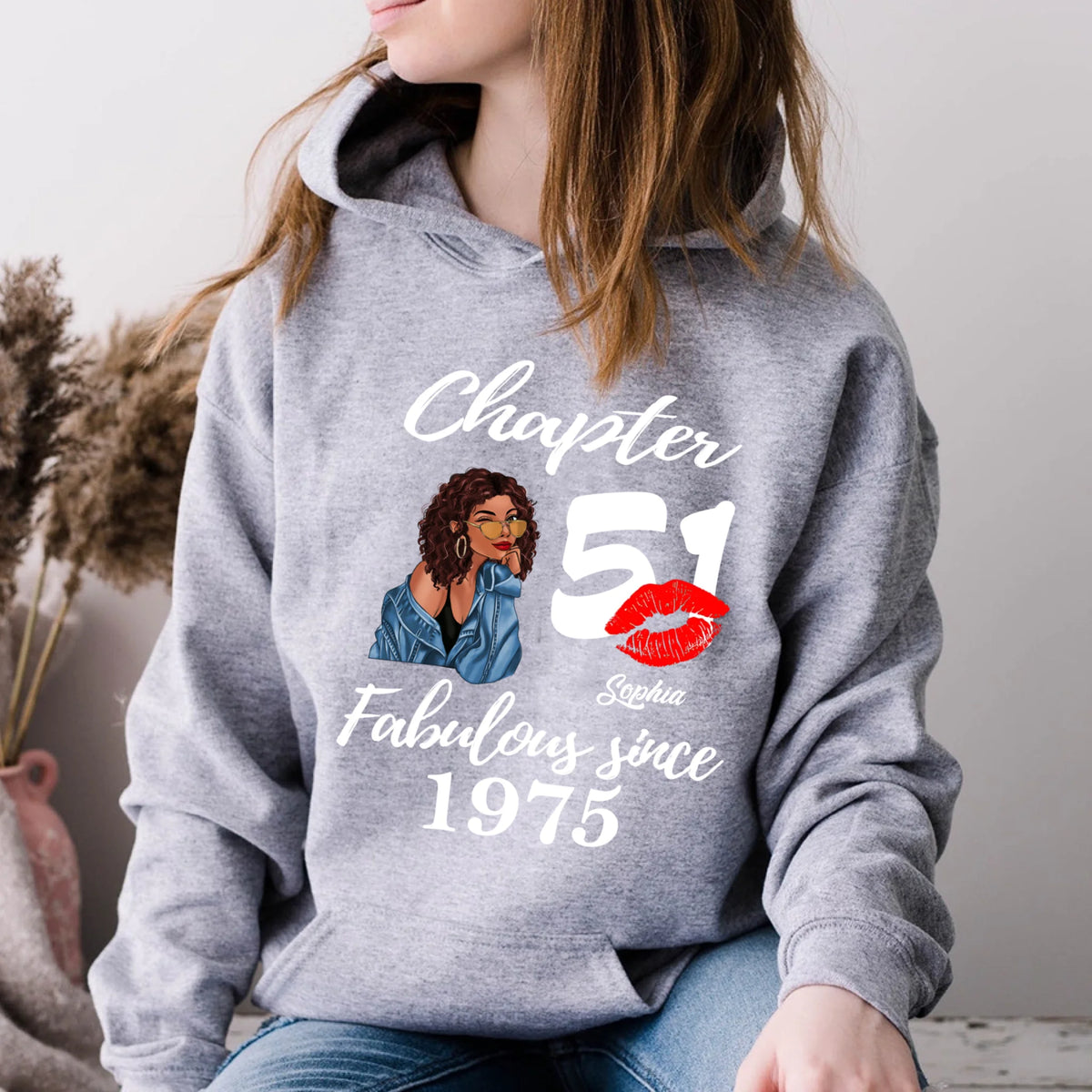 Custom Birthday Shirts, Chapter 51, Fabulous Since 1975 51st Birthday Unique T Shirt For Woman, Her Gifts For 51 Years Old, Turning 51 Birthday Cotton Shirt