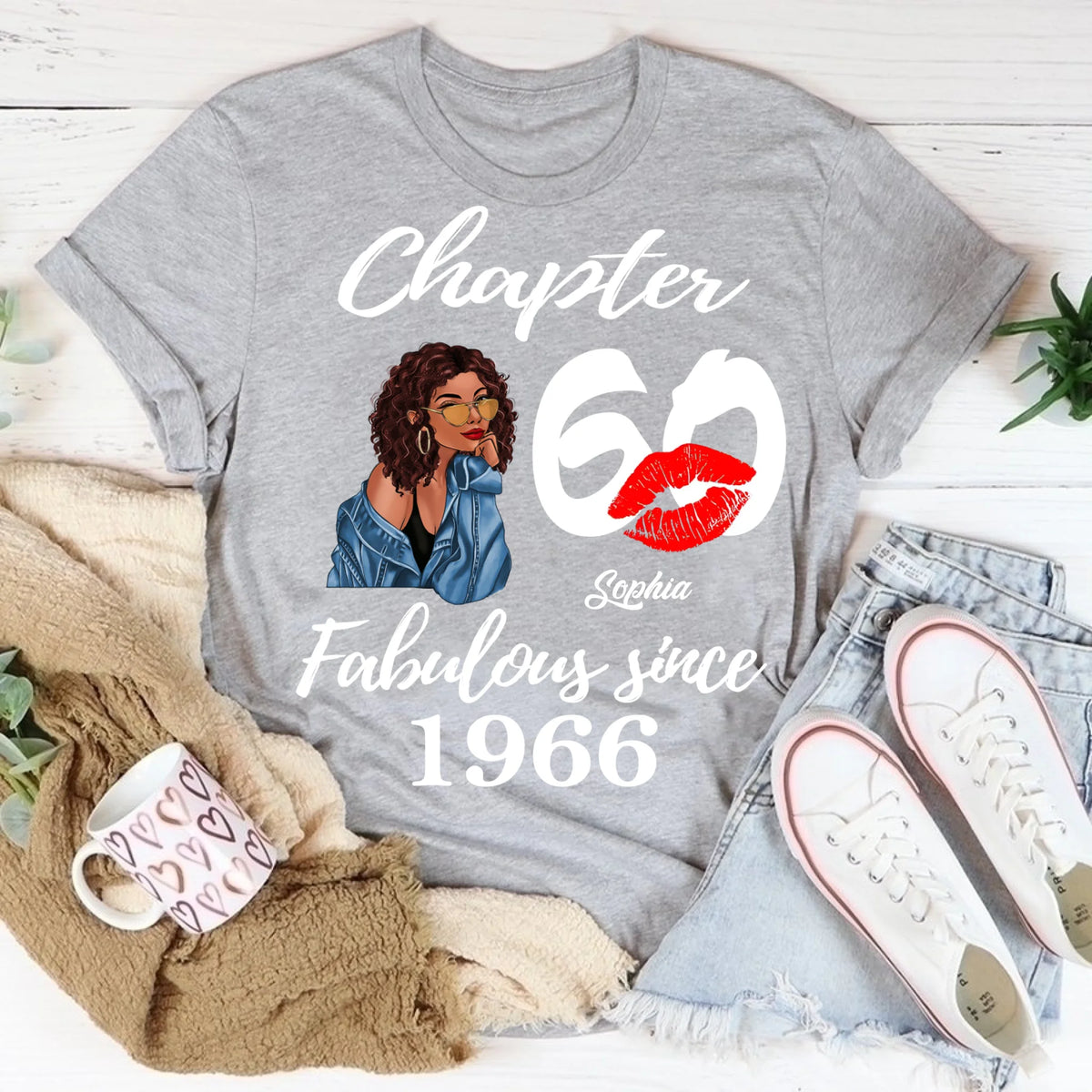 60th Birthday Shirts, Custom Birthday Shirts, Turning 60 Shirt For Women, Turning 60 And Fabulous Shirt, 1966 Shirt, Best Gifts For Women Turning 60