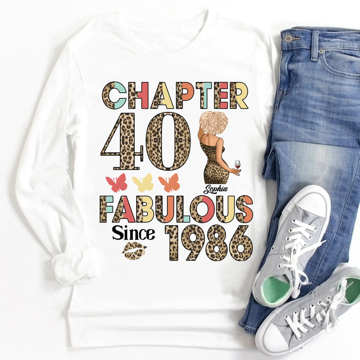 Chapter 40, Fabulous Since 1986 40th Birthday Unique T Shirt For Woman, Custom Birthday Shirt, Her Gifts For 40 Years Old , Turning 40 Birthday Cotton Shirt