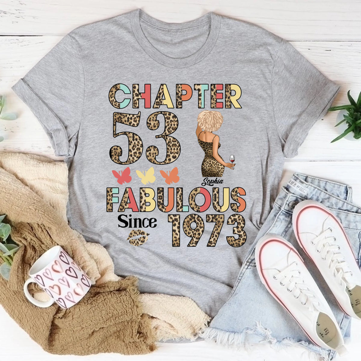 Chapter 53, Fabulous Since 1973 53th Birthday Unique T Shirt For Woman, Custom Birthday Shirt, Her Gifts For 53 Years Old , Turning 53 Birthday Cotton Shirt