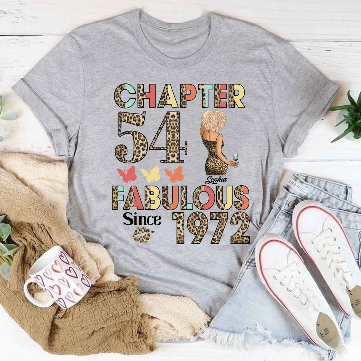 Chapter 54, Fabulous Since 1972 54th Birthday Unique T Shirt For Woman, Custom Birthday Shirt, Her Gifts For 54 Years Old , Turning 54 Birthday Cotton Shirt