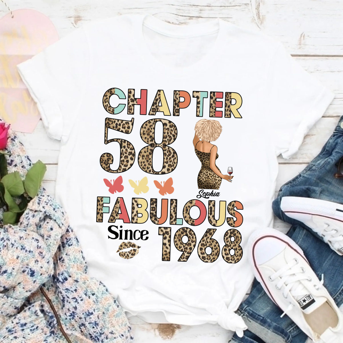 58th birthday shirts for her, Personalised 58th birthday gifts, 1968 t shirt, 58 and fabulous shirt, 58th birthday shirt ideas, gift ideas 58th birthday woman
