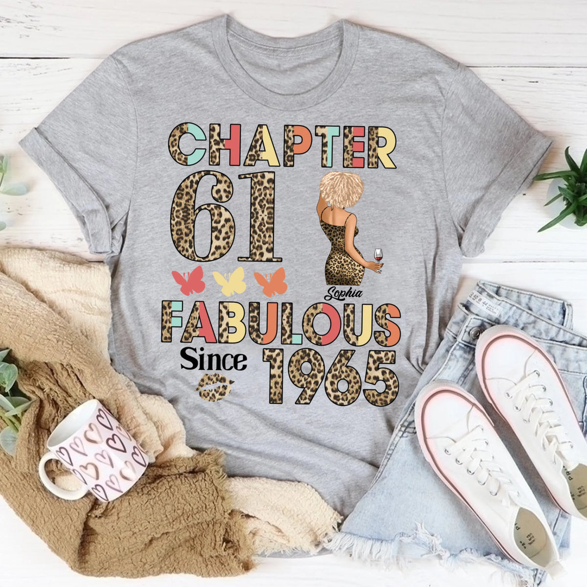 61th Birthday Shirts, Custom Birthday Shirts, Turning 61 Shirt For Women, Turning 61 And Fabulous Shirt, 1965 Shirt, Best Gifts For Women Turning 61