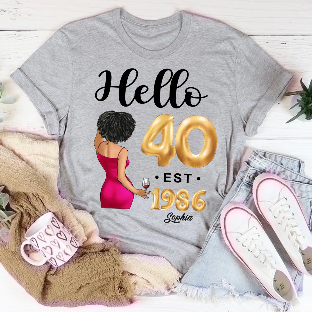 40th Birthday Shirts, Custom Birthday Shirts, Turning 40 Shirt, Gifts For Women Turning 40, 40 And Fabulous Shirt, 1986 Shirt, 40th Birthday Shirts For Her