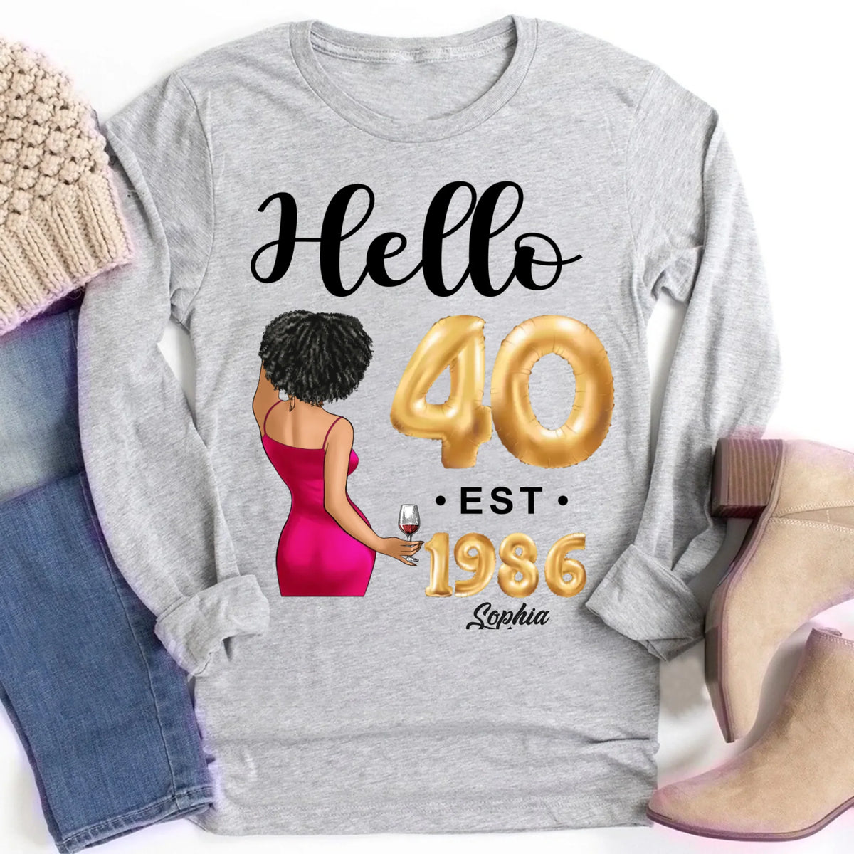 40th Birthday Shirts, Custom Birthday Shirts, Turning 40 Shirt, Gifts For Women Turning 40, 40 And Fabulous Shirt, 1986 Shirt, 40th Birthday Shirts For Her