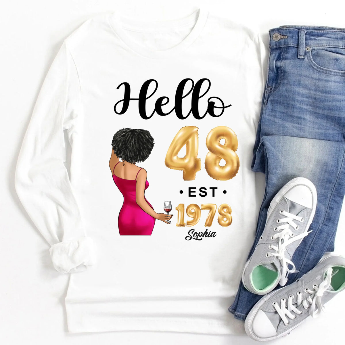 48th birthday shirts for her, Personalised 48th birthday gifts, 1978 t shirt, 48 and fabulous shirt, 48th birthday shirt ideas, gift ideas 48th birthday woman