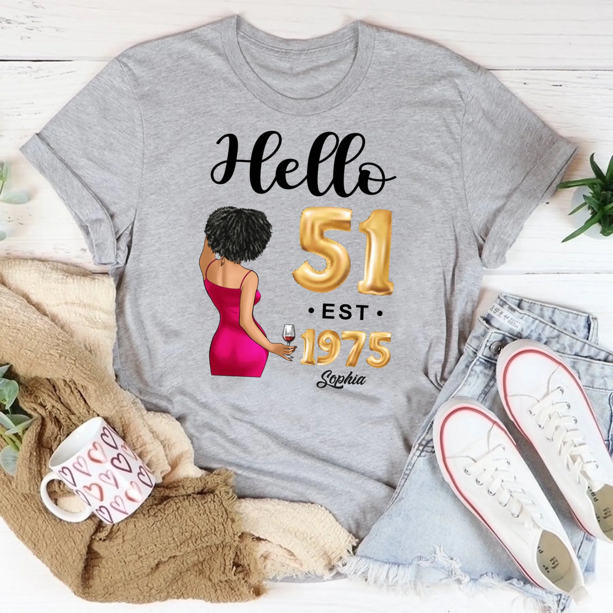 51st birthday shirts for her, Personalised 51st birthday gifts, 1975 t shirt, 51 and fabulous shirt, 51st birthday shirt ideas, gift ideas 51st birthday woman
